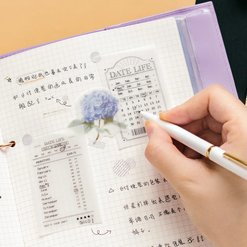 Винтажный бумажный блокнот для записей с датой календарь прозрачные блокноты