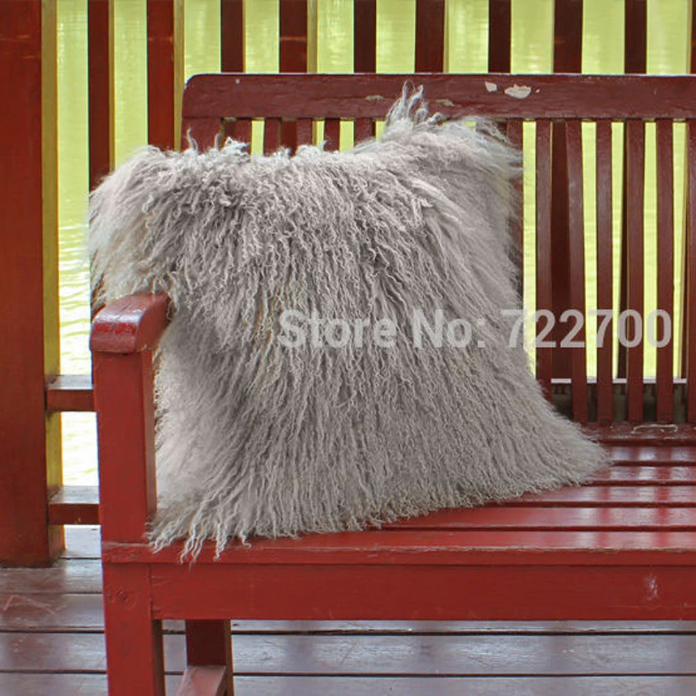 Наволочка из натурального тибетского меха овечьей шерсти наволочка