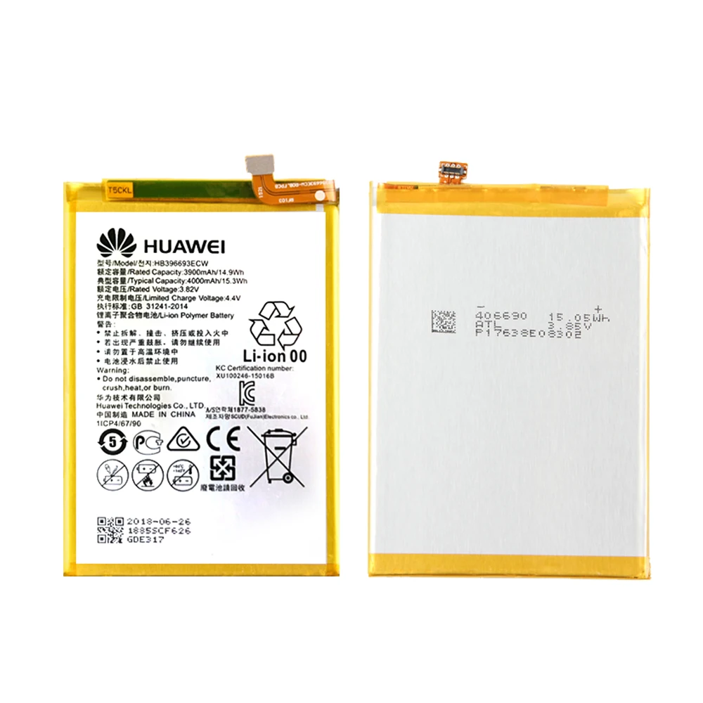 Оригинальный аккумулятор Hua Wei HB396693ECW для Huawei Mate 8 зеркальный фотоаккумулятор