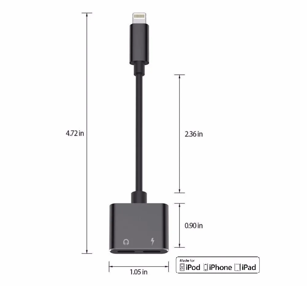 Leadzoe от 1 до 2 Lightning Dual сплиттер кабель Поддержка аудио микрофон зарядное