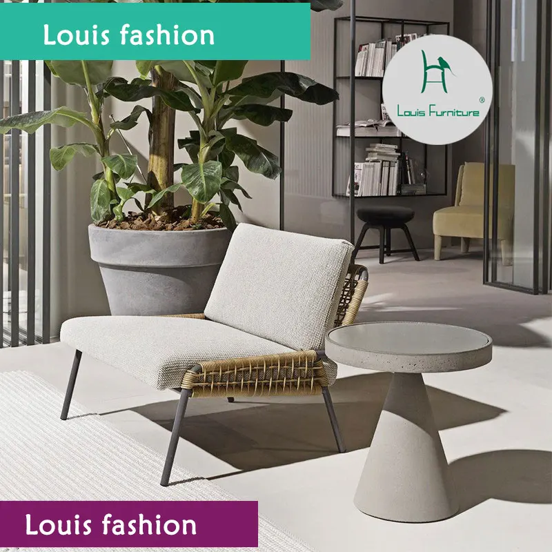 Уличные диваны Louis fashion для гостиной одинарный ротанговый стул отдыха двора сада