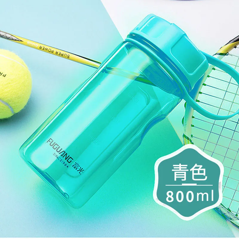 800ml Qing 600 мл/2000 мл/пластиковая чашка для воды мл Высокое качество большой ёмкость 1000 портативный пространство чашки Спорт на открытом воздухе чайник - Цвет: 800ml Qing