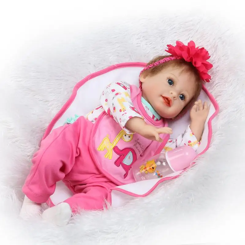 Nicery 22 дюймов 55 см магнитного рот Reborn Baby Doll мягкий силиконовый реалистичные