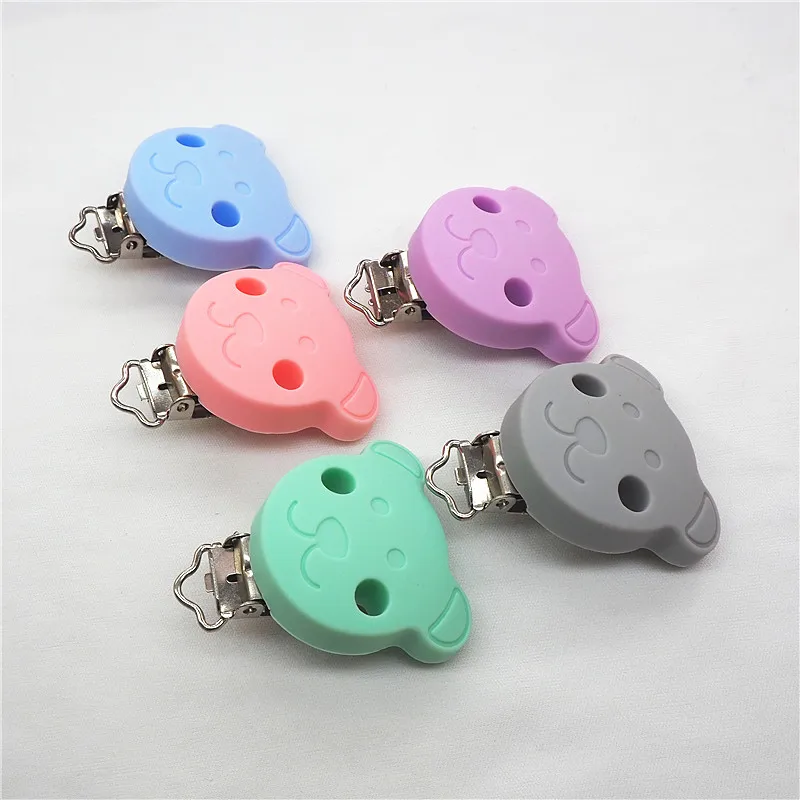 Chengkai 10 шт. BPA бесплатно силиконовые Медвежонок клипсы DIY детские соски Chupetero цепь