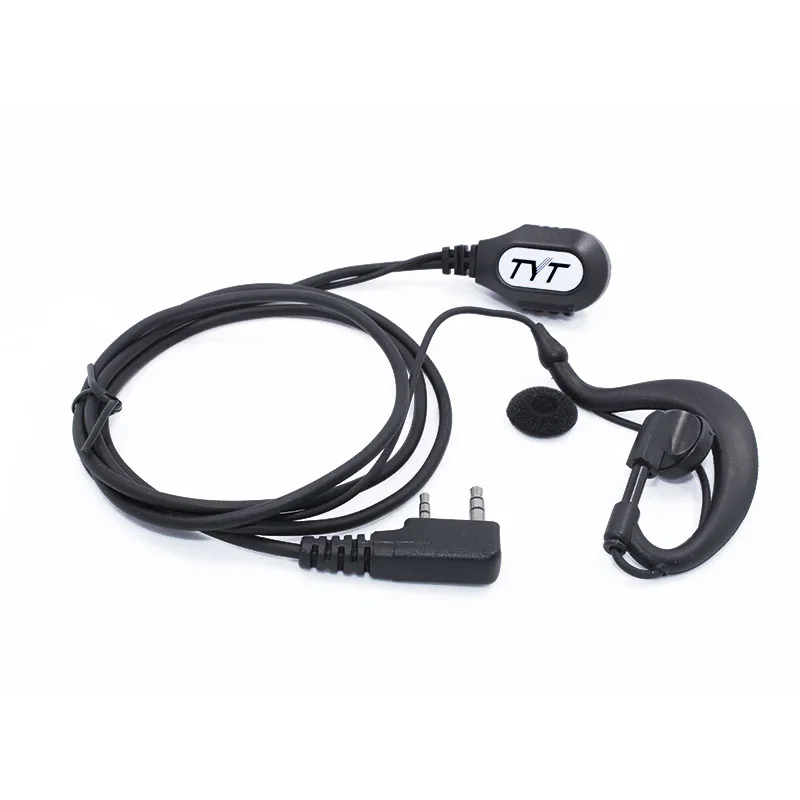 Высокое качество 2 Pin TYT G-shape форме, благодаря чему создается ощущение невесомости с наушники цепляющиеся за уши наушник для иди и болтай Walkie Talkie TYT MD-380 TH-UV8000D/E TH-F8 двухстороннее радио