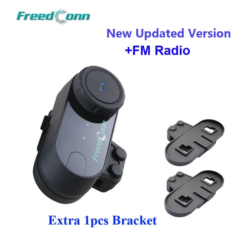 Обновленная версия! Гарнитура для шлема FreedConn T COM VB Bluetooth BT с FM радио +