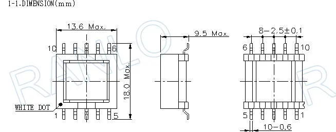 CEEH1310 EE12.6 высокочастотный Трансформатор smps коэффициент поворота 1:1:1 5 + Pin
