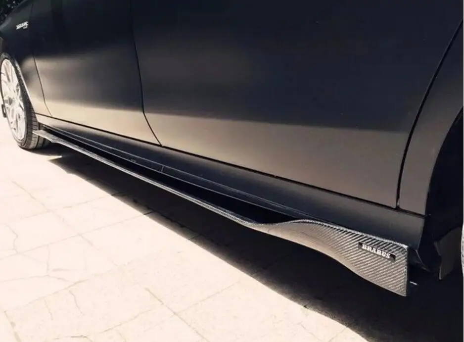 Углеродное волокно передний бампер для губ Авто диффузор боковые юбки benz E class W213
