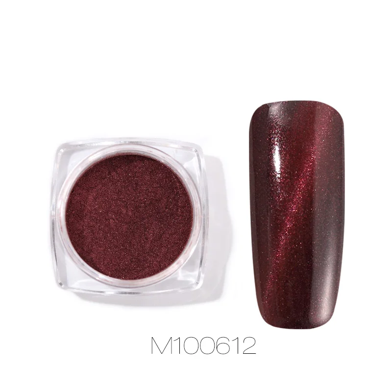 M100612 ROSALIND 1 шт., новинка, кошачий глаз, 3d эффект, блеск для ногтей, хромированная пудра, лак для ногтей, долговечный, УФ-светодиодный, для украшения, блестки, ногти, погружение - Цвет: M100612