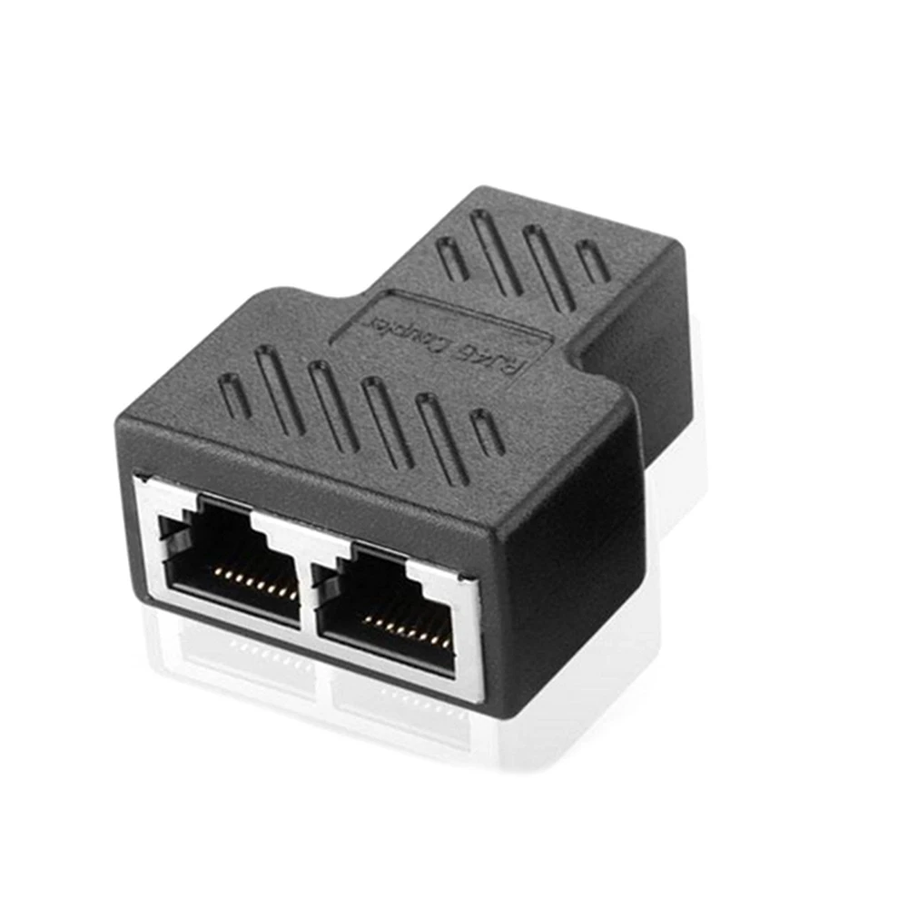 Разветвитель сетевой Ethernet RJ45 с 1 на 2 каналами двойной переходник соединитель