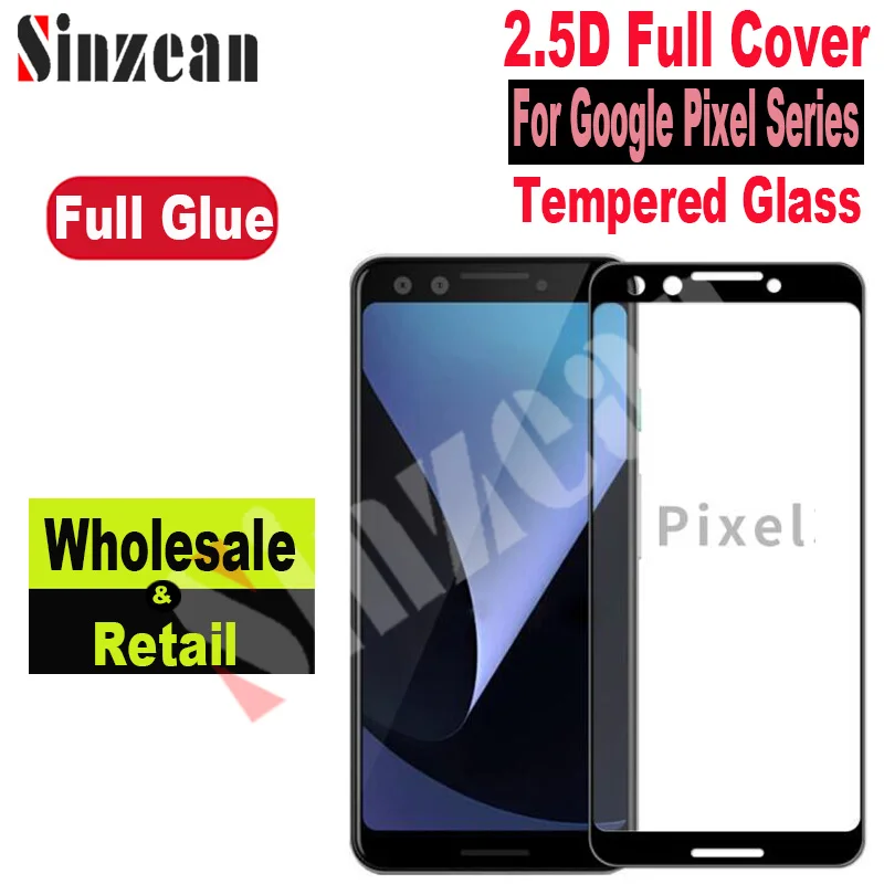 Sinzean 100 шт. для Google Pixel XL/2XL шелковая печать закаленное стекло 3 lite XL 2.5D полное