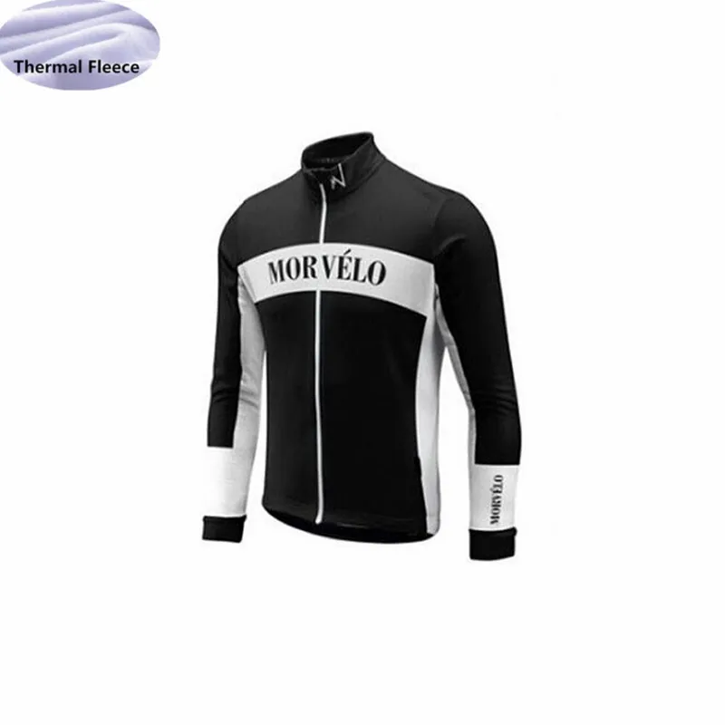 Мужская Зимняя Теплая Флисовая велосипедная одежда MORVELO триатлон с длинным