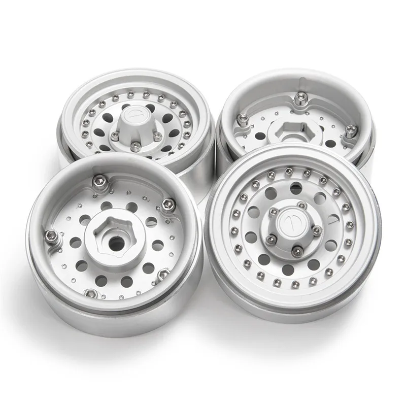 Asia Silver 4pcs AXSPEED 4 шт. Beadlock Колесные диски 1,9 дюймов#57 для 1/10 SCX10 часть автомобильных аксессуаров - Цвет: Asia Silver 4pcs