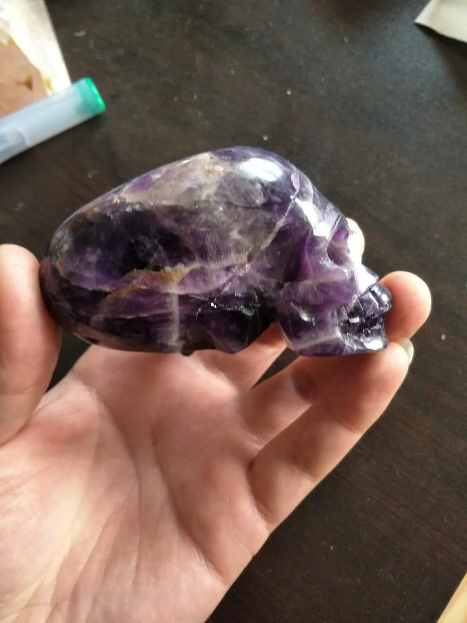1 шт. 250 г 100% натуральный аметист кварц хрусталь череп|healing quartz crystals|healing crystal