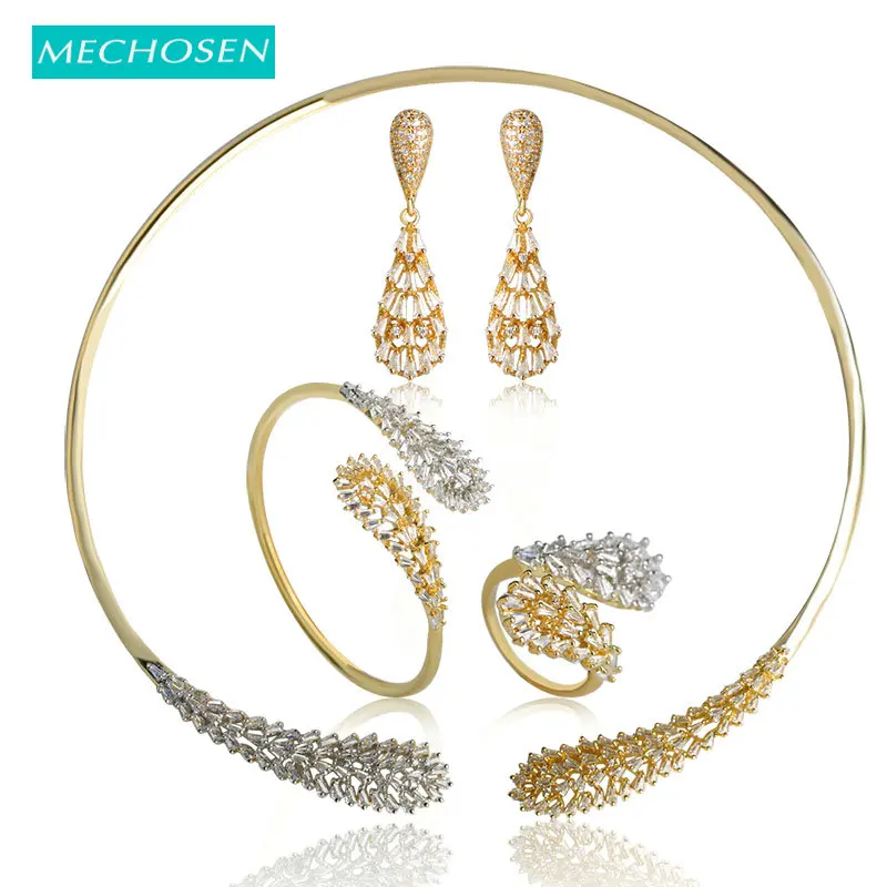 Комплект из колье серёг браслета кольца и кольца|party jewelry set|fashion setjewelry sets |