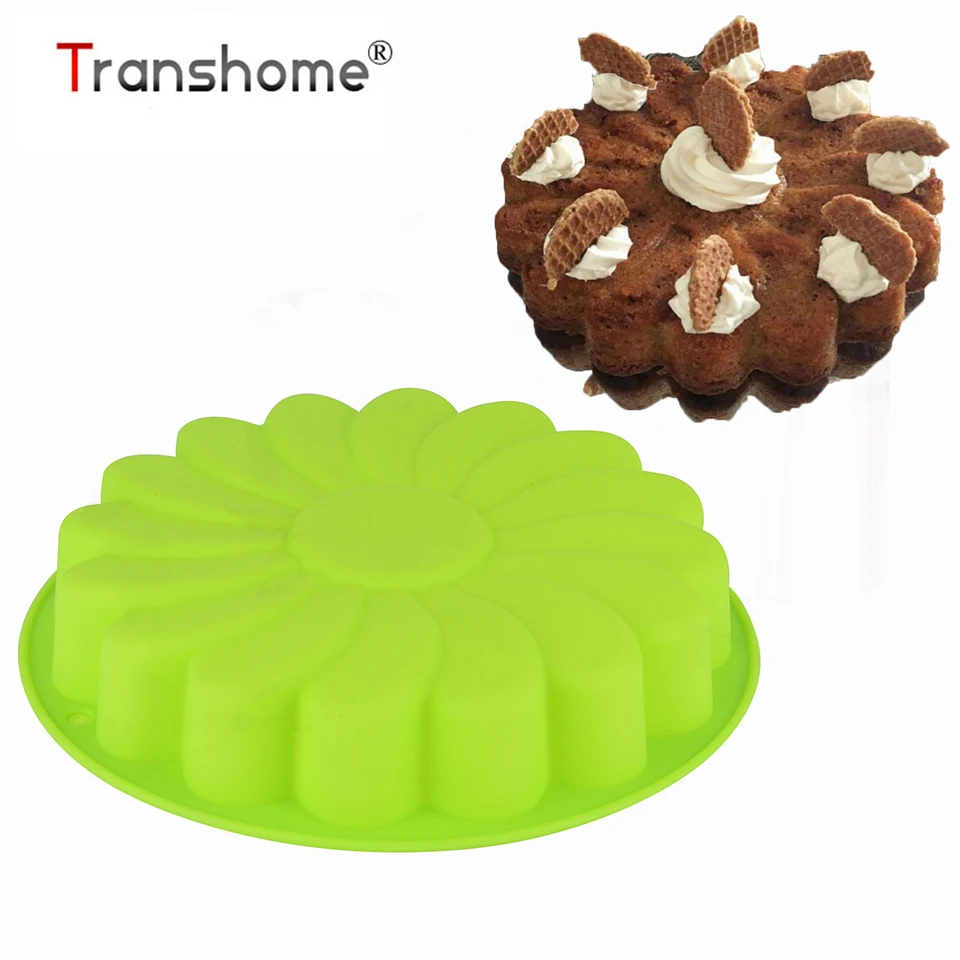 

Transhome Silicone Cake Mold 3D Sunflower Form Fondant Muffin Cake Silicone Molds Cake Decorating Kitchen Pastry Baking Tools
