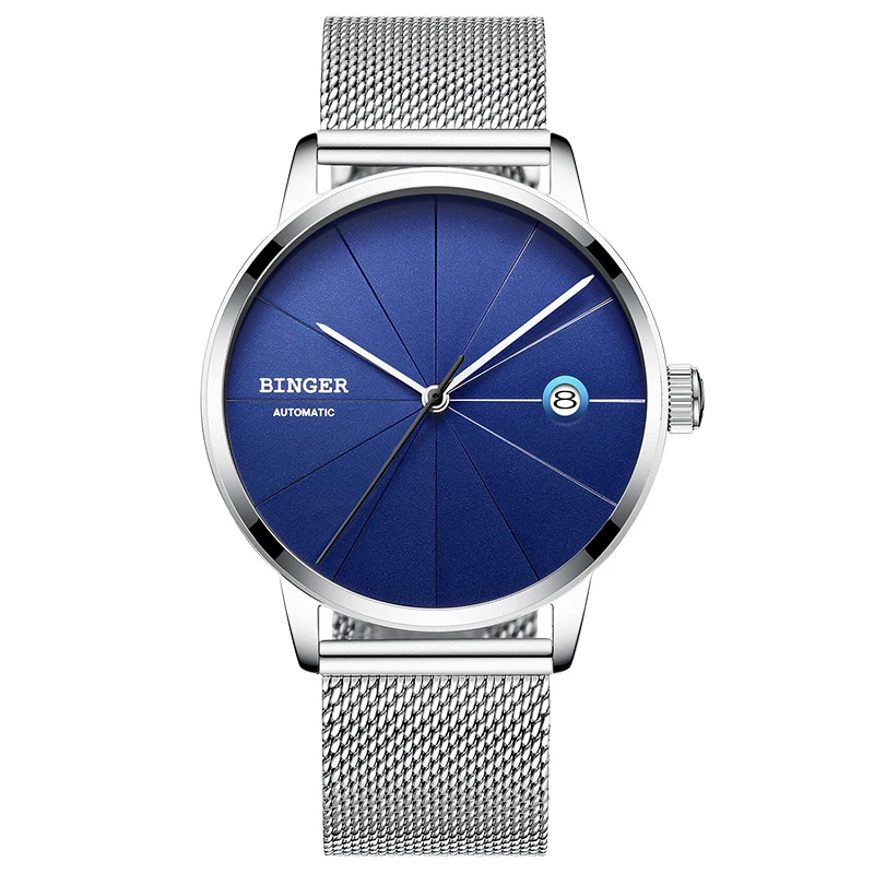 2018 Бингер мужские часы люксовый бренд автоматические механические сапфир
