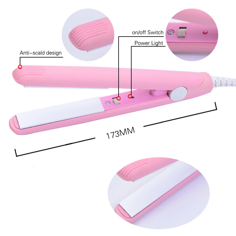 CHJ для завивки выпрямления волос 2 в 1 flat iron щипцы мини выпрямители быстрая мода