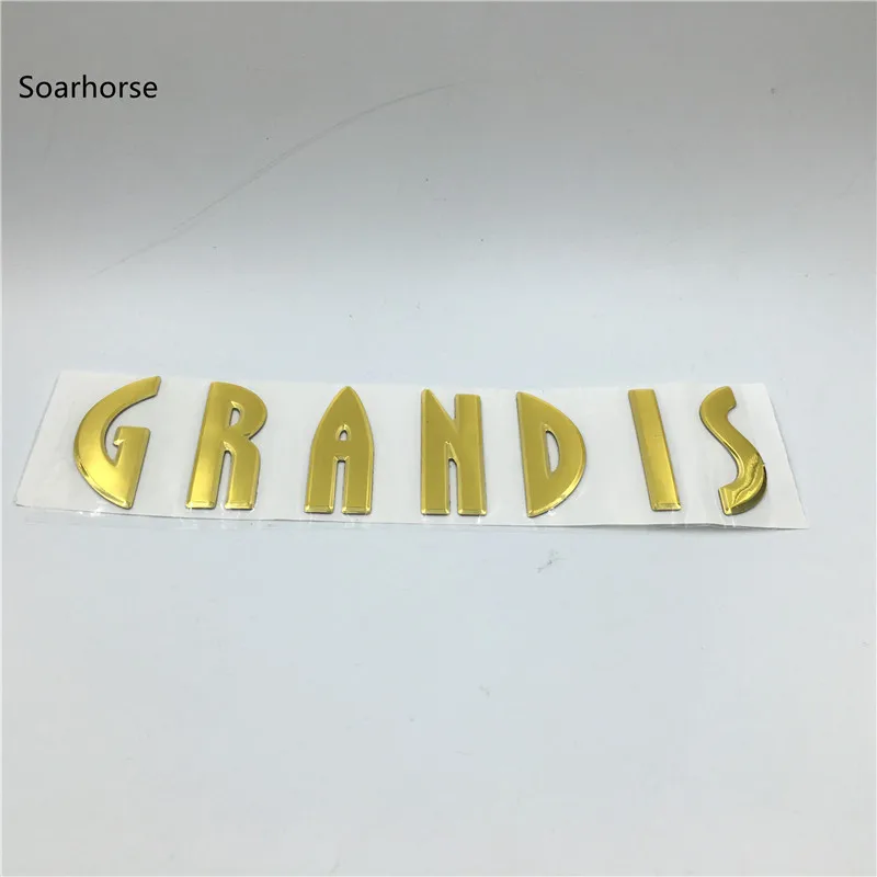 gold Soarhorse для Mitsubishi Grandis эмблемы задний багажник логотип буквы Алфавит стайлинга автомобилей авто стикер - Название цвета: gold