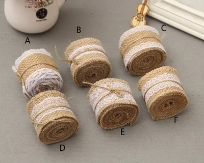 Горячая продажа 2 метра ширина кружева натуральный джутовый рулон мешковины