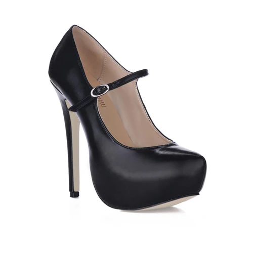 Пикантные вечерние женские туфли-лодочки на платформе с круглым носком; zapatos mujer Tacon Alto de Aguja Vestido de Fiesta Moda YJ3463B-b1 - Цвет: Black