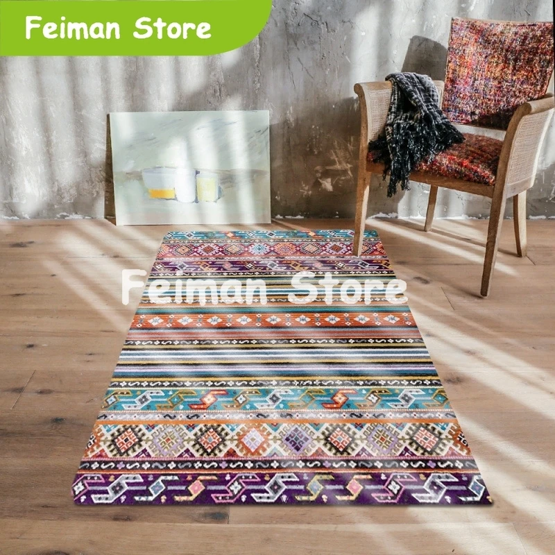 Современный богемный дизайн красочные коврики с геометрическими узорами и