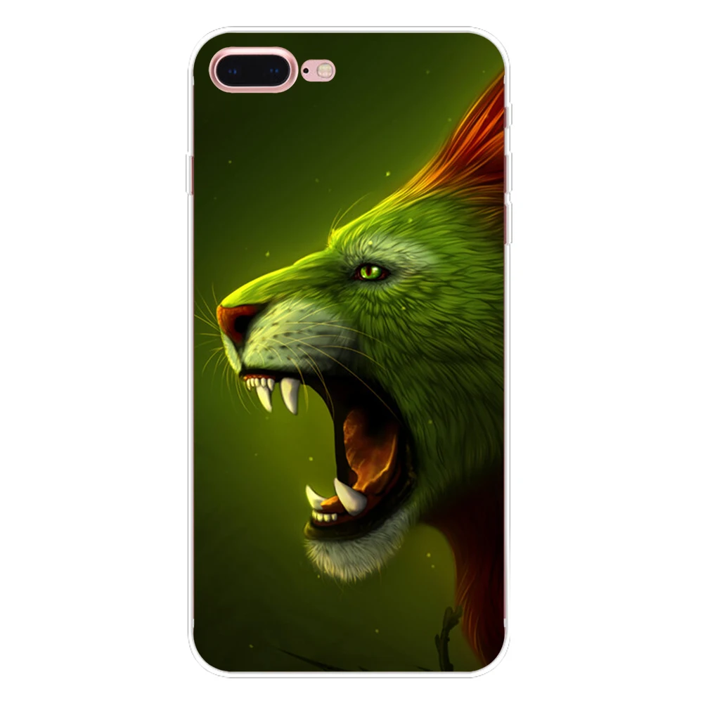 Мягкий чехол из ТПУ для iphone 7, 8, 6, 6S Plus, X, XS, Max, XR, 5, 5S, SE, чехол, силиконовый чехол, тигр, Лев, волк, лиса, рыба, чехол для телефона - Цвет: 124
