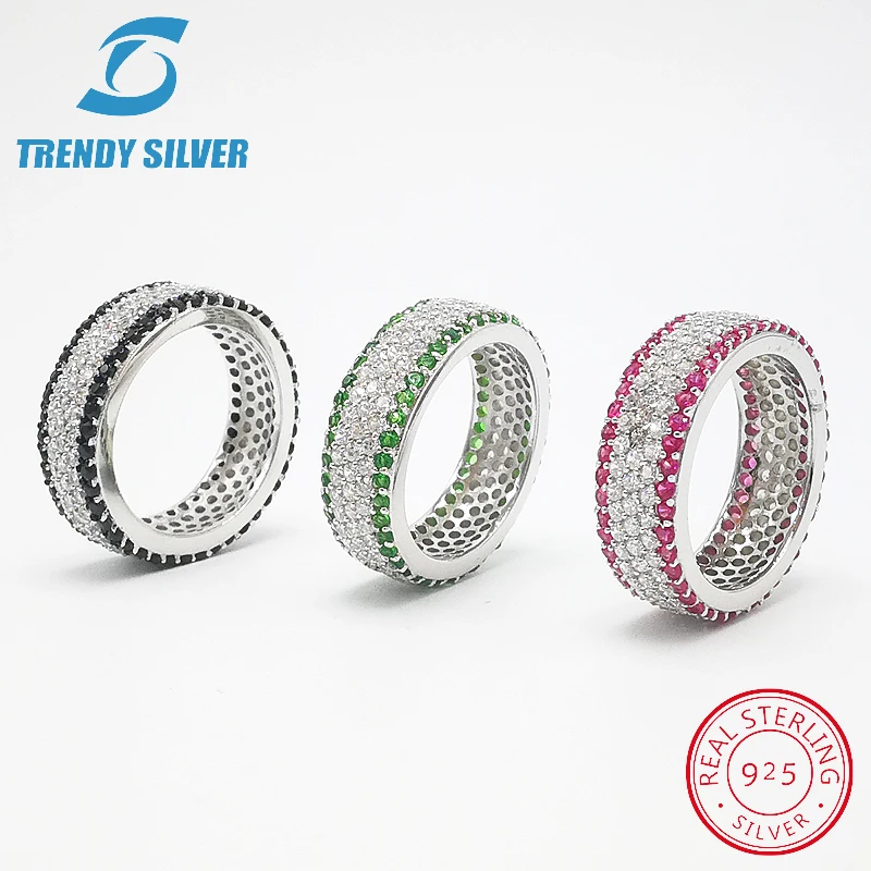 

vintage rings silver real 925 sterling jewelry for women rose gold with stone zircon solid elegant