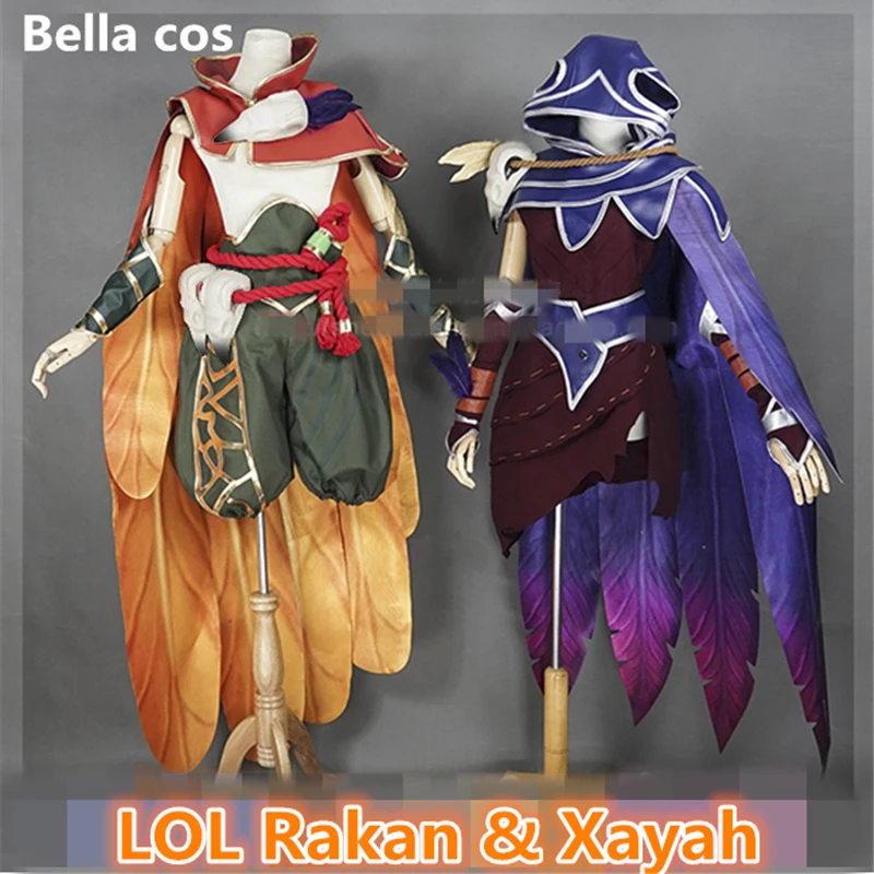 Костюм для косплея LOL lovelarts the Charmer Rakan Rebel Xayah карнавальный костюм на Хэллоуин