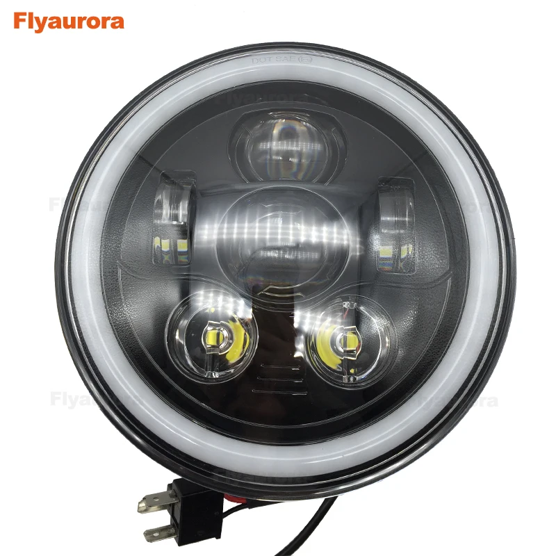 7 дюймов светодиодный мотоцикл Headligh + ведро Корпус для мотоцикла Yamaha YBR125 YBR 125 02 13