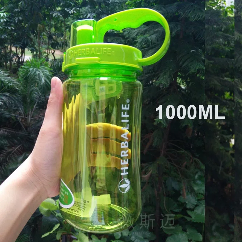 6 1000ml Высококачественный экологичный 1000 мл розовый черный Гербалайф питательная пластиковая Спортивная соломенная бутылка для воды для пешего туризма скалолазания космическая бутылка - Цвет: 6 1000ml