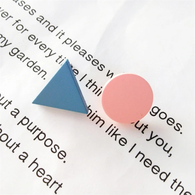 Серьги-пусеты с геометрическим узором круглые серьги-пусеты рисунком дерева