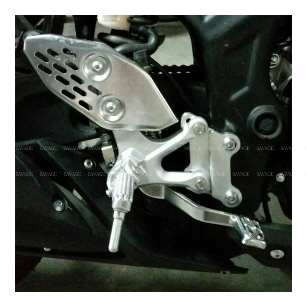 Подножка таблички для YAMAHA YZF-R25 YZF-R3 MT-25 MT-03 16 Аксессуары для мотоциклов Регулируемая подставка для ног кронштейн