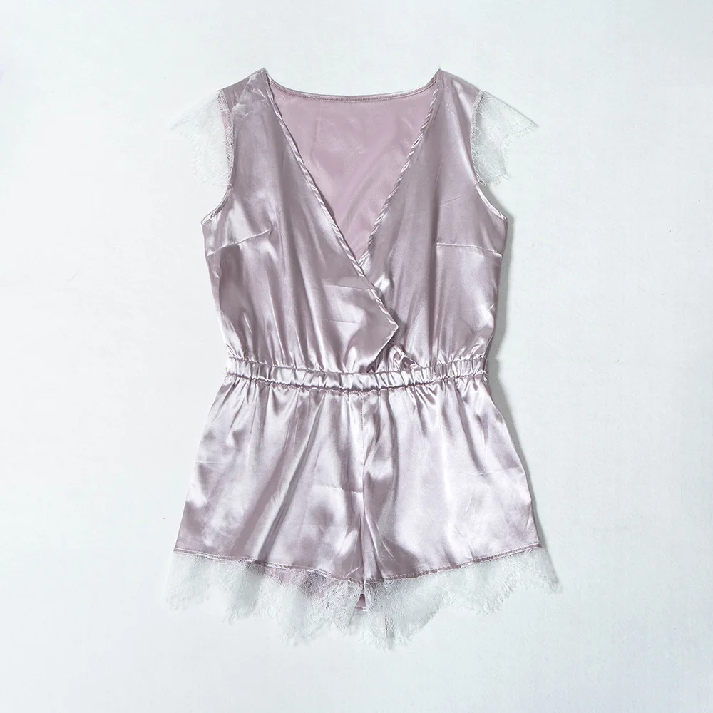 Женские атласные комбинезоны без рукавов Daeyard летние сексуальные с глубоким