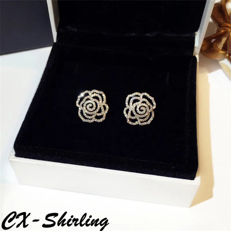 Женские серьги-пусеты CX-shiring элегантные серьги-Пусеты Из серебра S925 пробы с