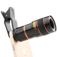 Универсальный телескоп с оптическим зумом 8X8, Монокуляр с зажимом для объектива, для iPhone6, Samsung, HTC, Huawei, Xiaomi