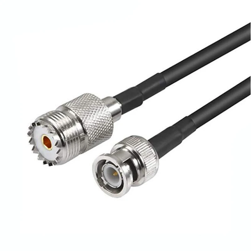 

Коаксиальный Удлинительный кабель JXRF, соединитель BNC-UHF BNC (штекер)-гнездо UHF So239 So-239 Jack, прямая Перемычка RG58