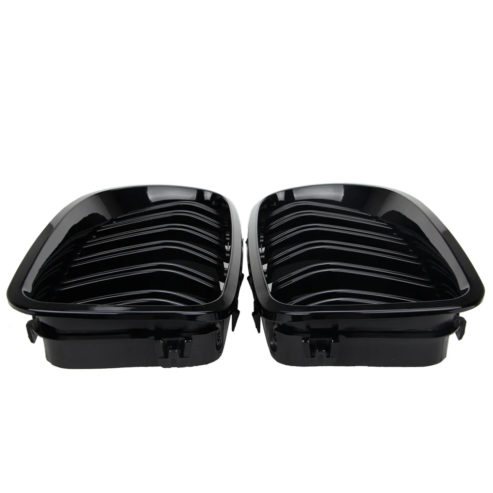 1 пара окрашенная глянцевая черная передняя решетка гриль почками 2011-2016 для 5-Series