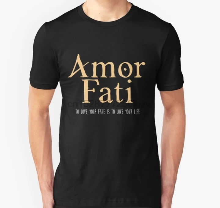 Мужская футболка с коротким рукавом Amor Fati Philosophy женская мужская Топы|Мужские