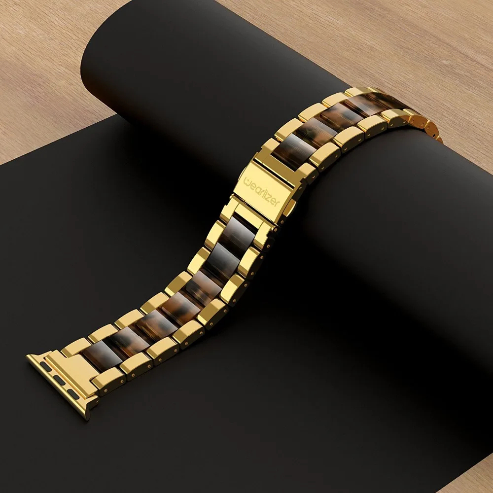 Ремешок Wearlizer для Apple Watch 38 мм 40 мм 42 мм 44 мм iWatch металлический сменный ремешок из нержавеющей стали для Apple Watch Series 5 4 3 2 1