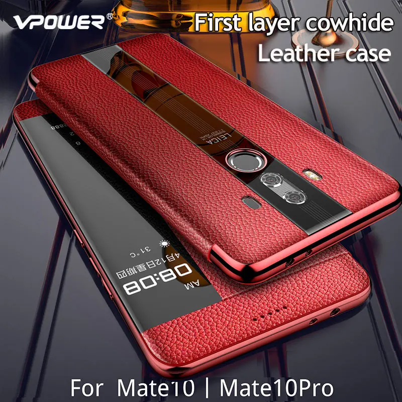 Роскошный чехол из натуральной кожи для huawei mate 10 pro чехол mate 10 кожаный флип-чехол для huawei mate 10 Pro mate 9 Защитная крышка