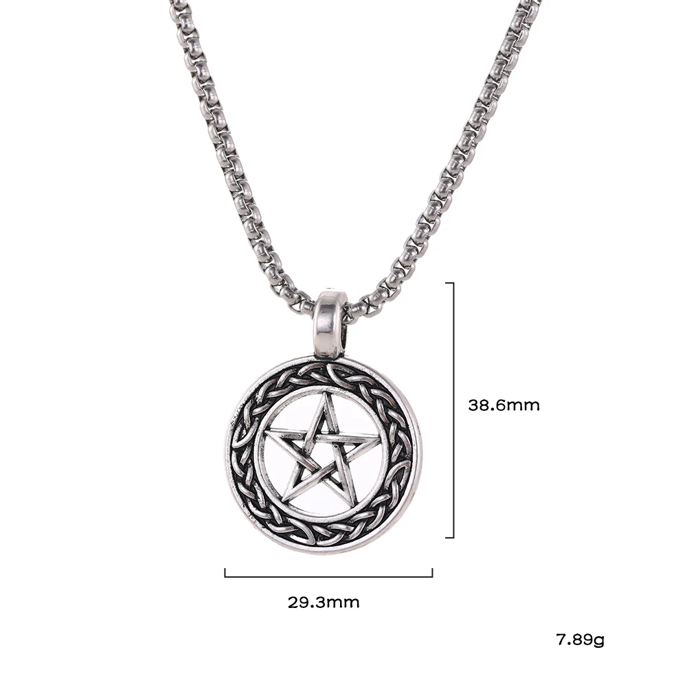 Dawapara полый Pentacle ирландское узел кулон Цепочки и ожерелья пентаграмма ювелирные