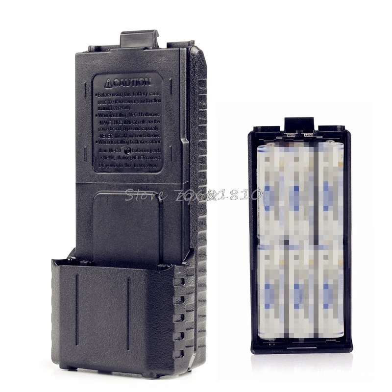 6xAA чехол для аккумулятора коробка двухстороннего радио Baofeng UV 5R 5RE Plus черный