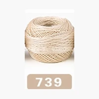 739 72 цвета французский DMC80 ART19 ручной работы кружево крючком вышивка мягкая пряжа цветок Вязание крючком нитки для ручного вязания 80 метров - Цвет: 739