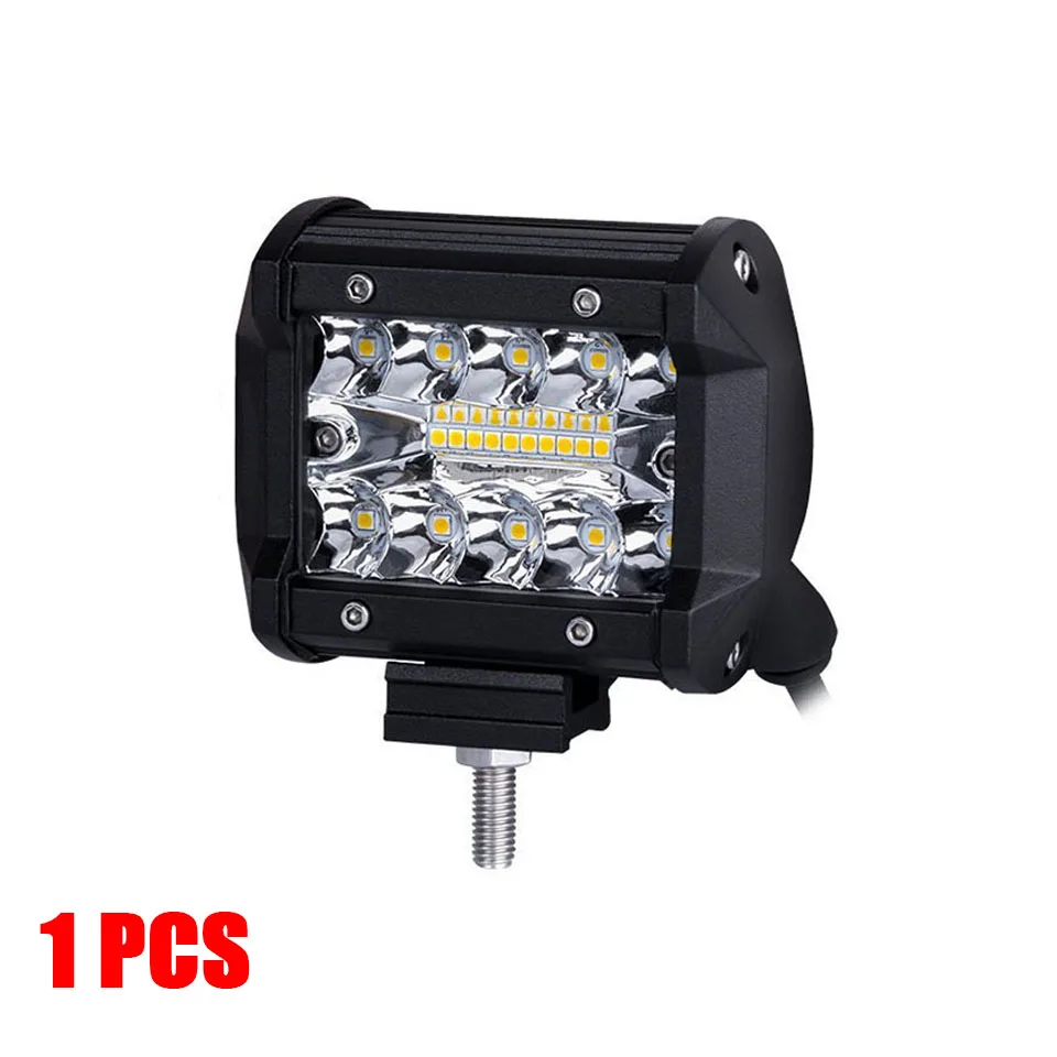1pcs Work Light Светодиодный светильник 4 дюйма 60 Вт 10800LM светодиодный рабочий светильник, комбинированный внедорожный 4x4 противотуманный светильник, светильник для грузовика, 12 В, головной светильник - Цвет: 1pcs Work Light