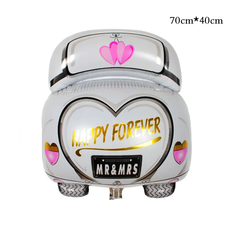 wedding car Игрушечный автомобиль для маленького мальчика, самолет, поезд, воздушный шар для дня рождения, декоративный шар, Микки, воздушные шары из фольги, Детские вечерние принадлежности - Цвет: wedding car