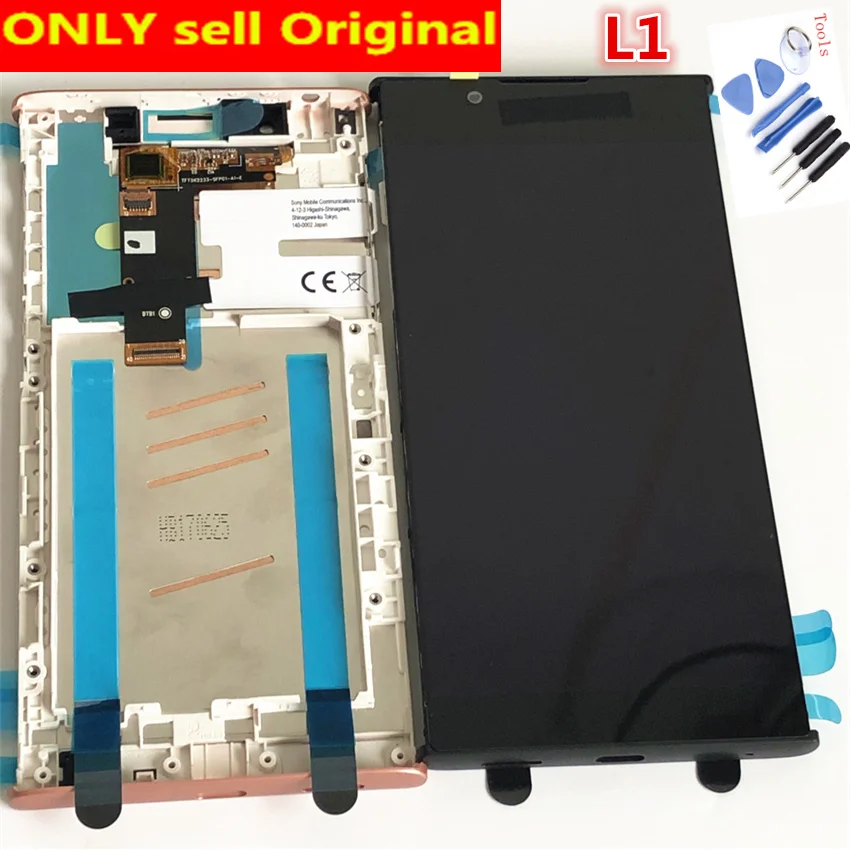 Полный оригинальный 5 дюймовый ЖК дисплей для Sony Xperia L1 G3312 сенсорный экран