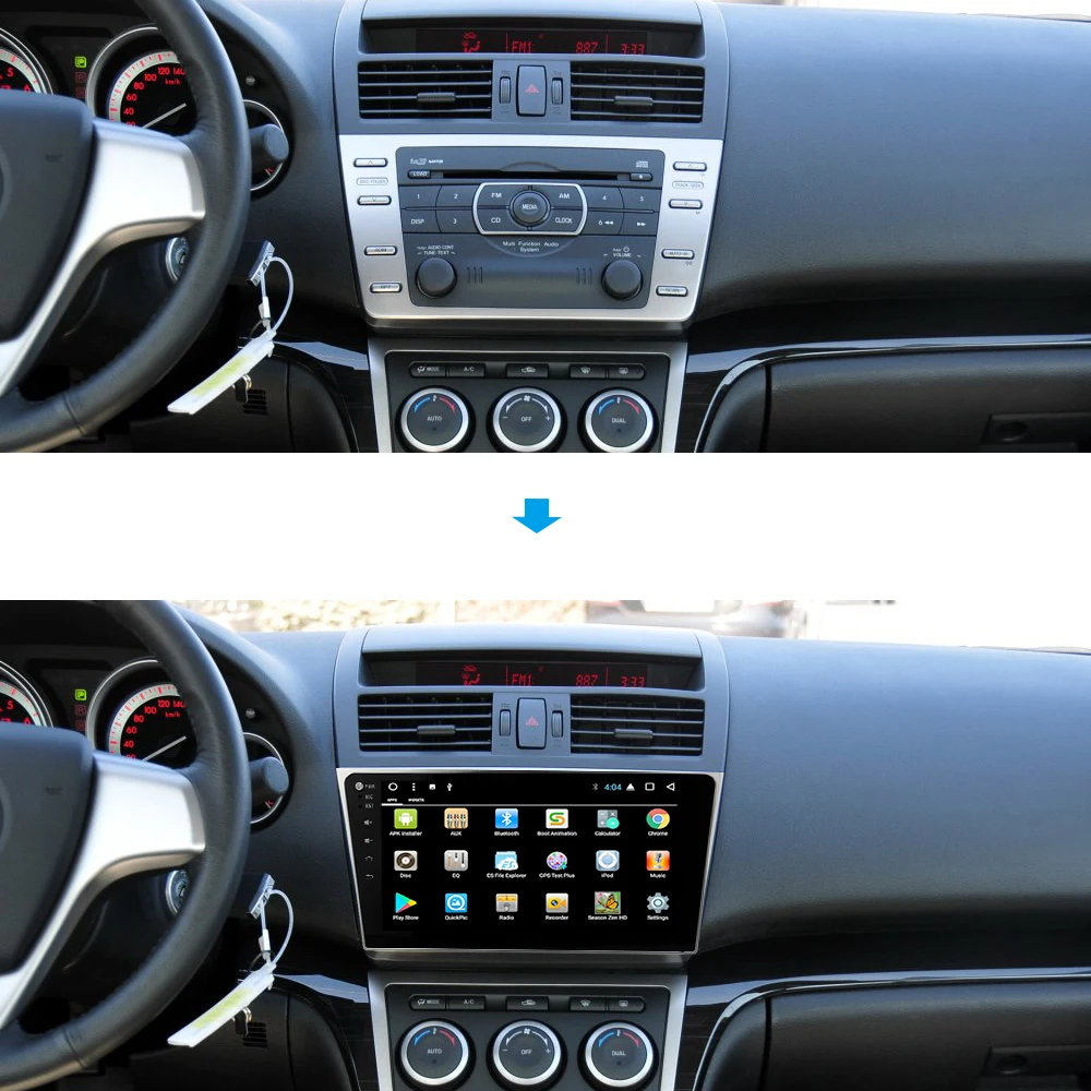 EKIY Автомобильный мультимедийный плеер Android 8 1 GPS Авторадио Din стерео система для
