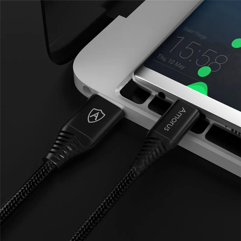 Кабель для зарядки с разъемом USB3.0 A male to Type C 3 А кабель быстрой телефонов Huawei Xiaomi LG