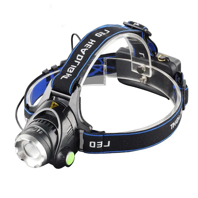 T6 Headlamp Светодиодный налобный фонарь 3000лм T6 18650 Головной фонарь Linternas Lampe+ Q5 Мини светодиодный фонарь 2000лм масштабируемый фонарь Тактический - Испускаемый цвет: T6 Headlamp